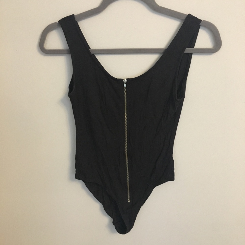 Love Culture black bodysuit with front zipper